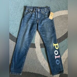 Kids Polo by Ralph Lauren Blue Straight Jeans with Logo